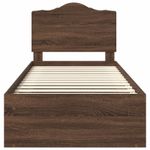 Casa si Gradina - Mobilier - Paturi si accesorii - Paturi - Cadru de pat Stejar inchis 90 x 200 cm Lemn de pin masiv - Infinity.ro