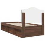 Casa si Gradina - Mobilier - Paturi si accesorii - Paturi - Cadru de pat Stejar inchis 90 x 200 cm Lemn de pin masiv - Infinity.ro