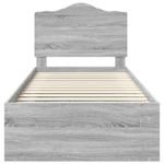 Casa si Gradina - Mobilier - Paturi si accesorii - Paturi - Cadru de pat Gri Sonoma 90 x 190 cm Lemn de pin masiv - Infinity.ro