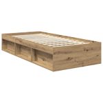 Casa si Gradina - Mobilier - Paturi si accesorii - Paturi - Cadru de pat Stejar artizanal 90 x 190 cm Lemn de pin masiv - Infinity.ro