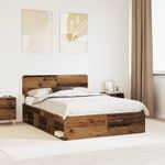 Casa si Gradina - Mobilier - Paturi si accesorii - Paturi - Cadru de pat Lemn vechi 140 x 190 cm Lemn de pin masiv - Infinity.ro