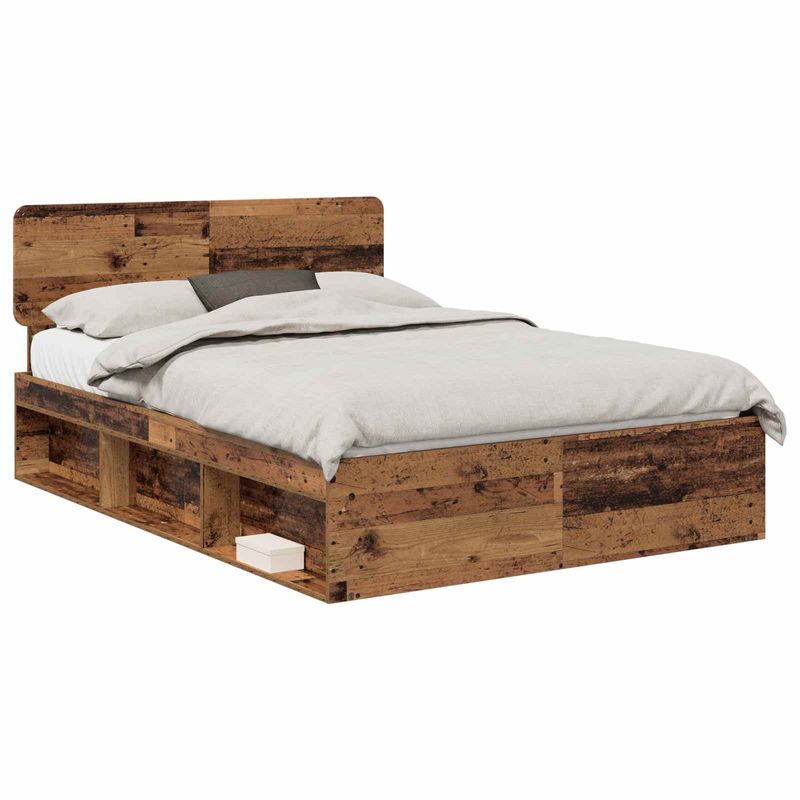 Casa si Gradina - Mobilier - Paturi si accesorii - Paturi - Cadru de pat Lemn vechi 140 x 190 cm Lemn de pin masiv - Infinity.ro