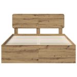 Casa si Gradina - Mobilier - Paturi si accesorii - Paturi - Cadru de pat Stejar artizanal 140 x 190 cm Lemn de pin masiv - Infinity.ro