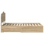 Casa si Gradina - Mobilier - Paturi si accesorii - Paturi - Cadru de pat cu sertar Stejar Sonoma 135 x 190 cm Lemn compozit - Infinity.ro