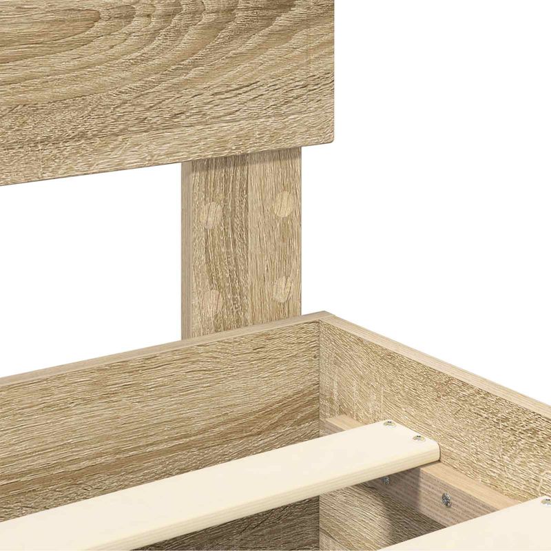 Casa si Gradina - Mobilier - Paturi si accesorii - Paturi - Cadru de pat cu sertar Stejar Sonoma 135 x 190 cm Lemn compozit - Infinity.ro