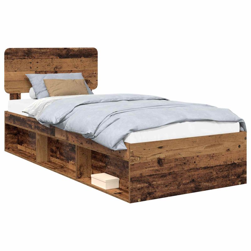 Casa si Gradina - Mobilier - Paturi si accesorii - Paturi - Cadru de pat Lemn vechi 75 x 190 cm Lemn de pin masiv - Infinity.ro