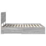 Casa si Gradina - Mobilier - Paturi si accesorii - Paturi - Cadru de pat cu headboard Gri Sonoma 150 x 200 cm Lemn compozit - Infinity.ro