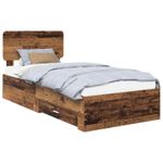 Casa si Gradina - Mobilier - Paturi si accesorii - Paturi - Cadru de pat cu headboard Lemn vechi 100 x 200 cm Lemn compozit - Infinity.ro