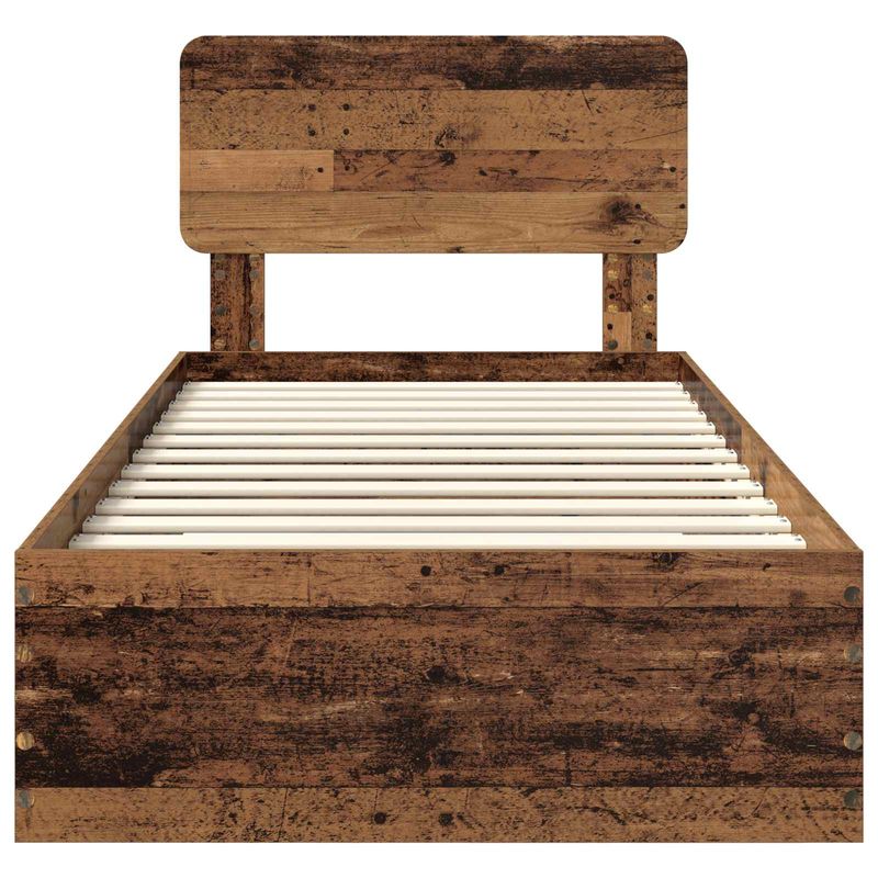 Casa si Gradina - Mobilier - Paturi si accesorii - Paturi - Cadru de pat cu headboard Lemn vechi 100 x 200 cm Lemn compozit - Infinity.ro