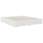 Casa si Gradina - Mobilier - Paturi si accesorii - Paturi - Cadru de pat cu headboard Alb 200 x 200 cm Lemn compozit - Infinity.ro