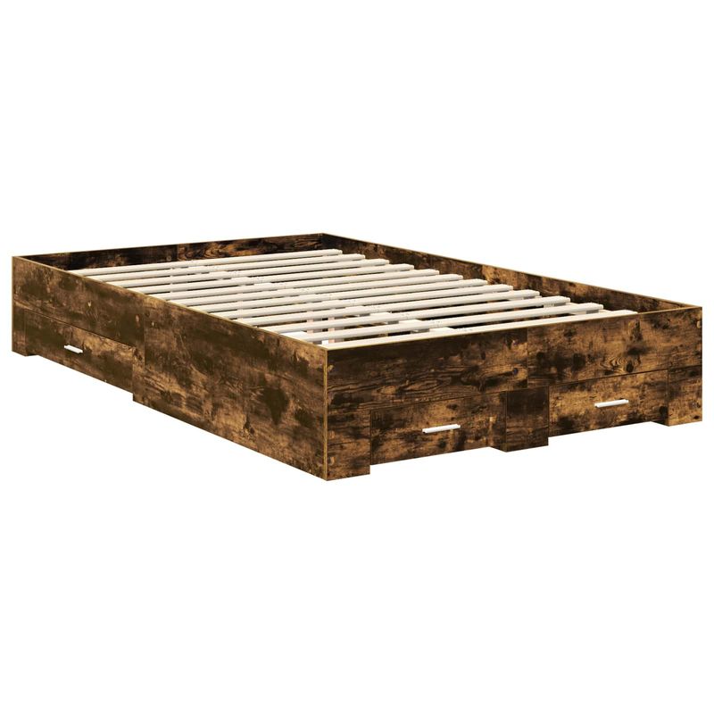 Casa si Gradina - Mobilier - Paturi si accesorii - Paturi - Cadru de pat Stejar fumuriu 120 x 190 cm Lemn compozit - Infinity.ro