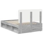 Casa si Gradina - Mobilier - Paturi si accesorii - Paturi - Cadru de pat Gri Sonoma 135 x 190 cm Lemn de pin masiv - Infinity.ro