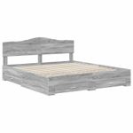 Casa si Gradina - Mobilier - Paturi si accesorii - Paturi - Cadru de pat cu headboard Gri Sonoma 180 x 200 cm Lemn compozit - Infinity.ro