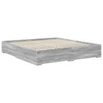 Casa si Gradina - Mobilier - Paturi si accesorii - Paturi - Cadru de pat cu headboard Gri Sonoma 180 x 200 cm Lemn compozit - Infinity.ro