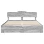 Casa si Gradina - Mobilier - Paturi si accesorii - Paturi - Cadru de pat cu headboard Gri Sonoma 180 x 200 cm Lemn compozit - Infinity.ro