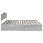 Casa si Gradina - Mobilier - Paturi si accesorii - Paturi - Cadru de pat cu headboard Gri Sonoma 180 x 200 cm Lemn compozit - Infinity.ro