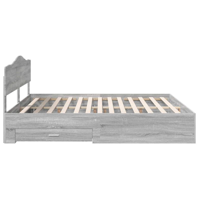Casa si Gradina - Mobilier - Paturi si accesorii - Paturi - Cadru de pat cu headboard Gri Sonoma 180 x 200 cm Lemn compozit - Infinity.ro