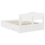 Casa si Gradina - Mobilier - Paturi si accesorii - Paturi - Cadru de pat cu headboard Alb 140 x 190 cm Lemn compozit - Infinity.ro