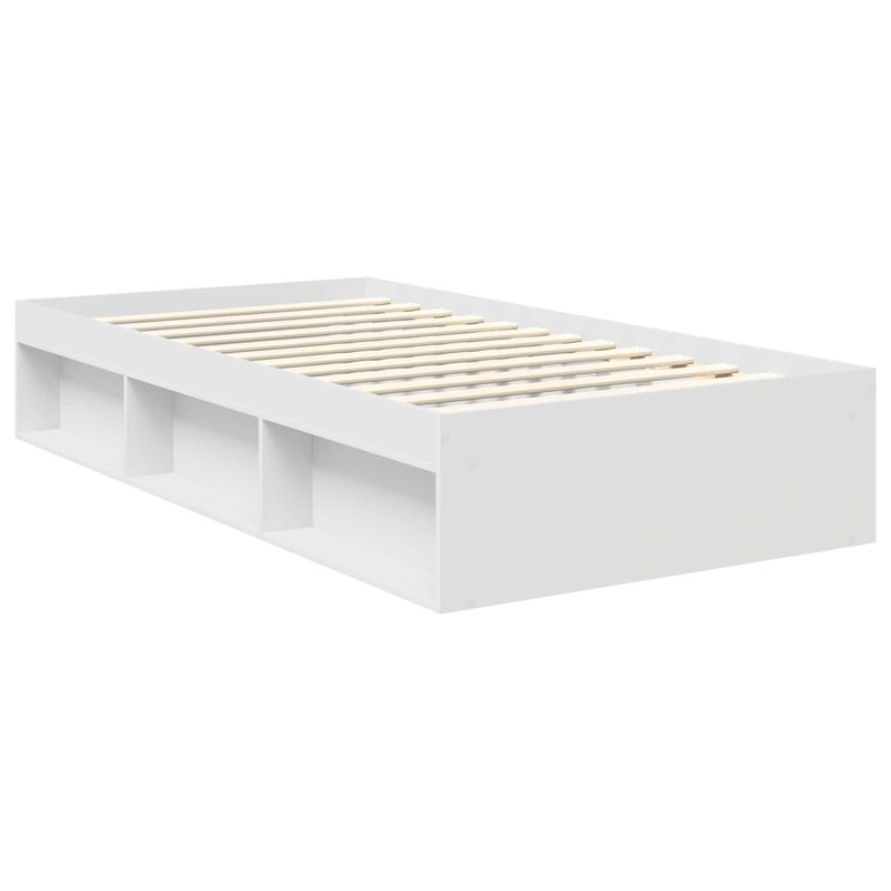 Casa si Gradina - Mobilier - Paturi si accesorii - Paturi - Cadru de pat cu headboard Alb 100 x 200 cm Lemn de pin masiv - Infinity.ro