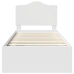 Casa si Gradina - Mobilier - Paturi si accesorii - Paturi - Cadru de pat cu headboard Alb 100 x 200 cm Lemn de pin masiv - Infinity.ro