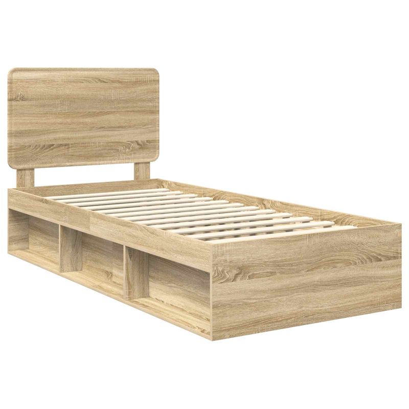 Casa si Gradina - Mobilier - Paturi si accesorii - Paturi - Cadru de pat cu headboard Sonoma 100 x 200 cm Lemn de pin masiv - Infinity.ro
