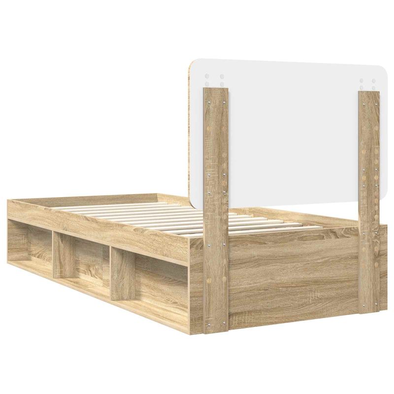 Casa si Gradina - Mobilier - Paturi si accesorii - Paturi - Cadru de pat cu headboard Sonoma 100 x 200 cm Lemn de pin masiv - Infinity.ro