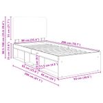 Casa si Gradina - Mobilier - Paturi si accesorii - Paturi - Cadru de pat cu headboard Beton 90 x 200 cm Lemn de pin masiv - Infinity.ro