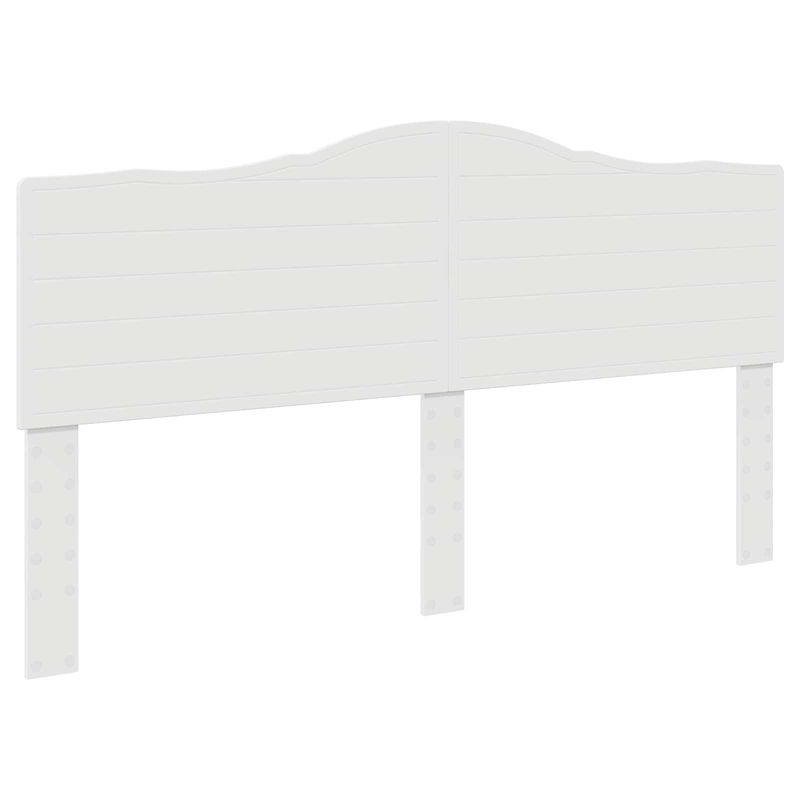 Casa si Gradina - Mobilier - Paturi si accesorii - Paturi - Cadru de pat cu headboard Alb 200 x 200 cm Lemn de pin masiv - Infinity.ro