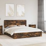 Casa si Gradina - Mobilier - Paturi si accesorii - Paturi - Cadru de pat Stejar fumuriu 180 x 200 cm Lemn compozit - Infinity.ro