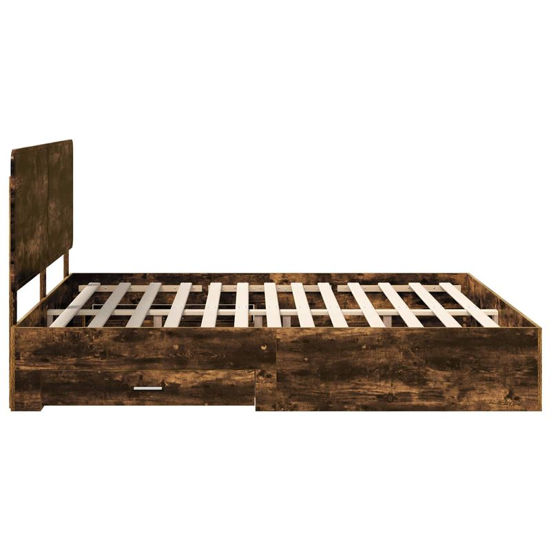 Casa si Gradina - Mobilier - Paturi si accesorii - Paturi - Cadru de pat Stejar fumuriu 180 x 200 cm Lemn compozit - Infinity.ro