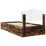 Casa si Gradina - Mobilier - Paturi si accesorii - Paturi - Cadru de pat cu sertar Stejar fumuriu 90 x 190 cm Lemn compozit - Infinity.ro