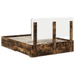 Casa si Gradina - Mobilier - Paturi si accesorii - Paturi - Cadru de pat Stejar fumuriu 150 x 200 cm Lemn compozit - Infinity.ro
