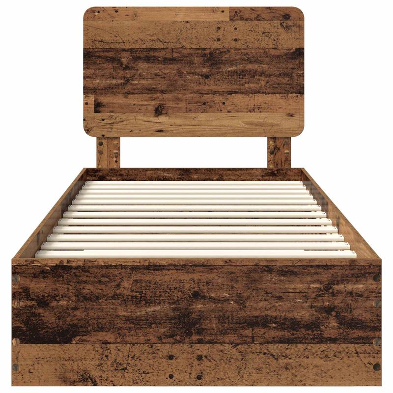 Casa si Gradina - Mobilier - Paturi si accesorii - Paturi - Cadru de pat cu headboard Lemn vechi 90 x 190 cm Lemn compozit - Infinity.ro
