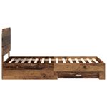 Casa si Gradina - Mobilier - Paturi si accesorii - Paturi - Cadru de pat cu headboard Lemn vechi 90 x 190 cm Lemn compozit - Infinity.ro