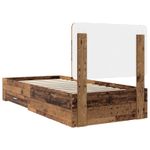 Casa si Gradina - Mobilier - Paturi si accesorii - Paturi - Cadru de pat cu headboard Lemn vechi 90 x 190 cm Lemn compozit - Infinity.ro