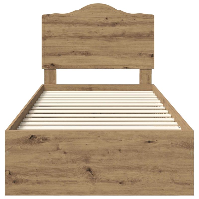 Casa si Gradina - Mobilier - Paturi si accesorii - Paturi - Cadru de pat Stejar Artizanal 100 x 200 cm Lemn compozit - Infinity.ro