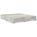 Casa si Gradina - Mobilier - Paturi si accesorii - Paturi - Cadru de pat cu sertar Gri din beton 180 x 200 cm Lemn compozit - Infinity.ro