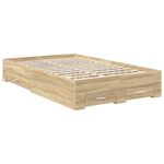 Casa si Gradina - Mobilier - Paturi si accesorii - Paturi - Cadru de pat cu sertar Stejar Sonoma 135 x 190 cm Lemn compozit - Infinity.ro