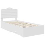Casa si Gradina - Mobilier - Paturi si accesorii - Paturi - Cadru de pat cu headboard Alb 90 x 190 cm Lemn compozit - Infinity.ro