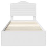 Casa si Gradina - Mobilier - Paturi si accesorii - Paturi - Cadru de pat cu headboard Alb 90 x 190 cm Lemn compozit - Infinity.ro