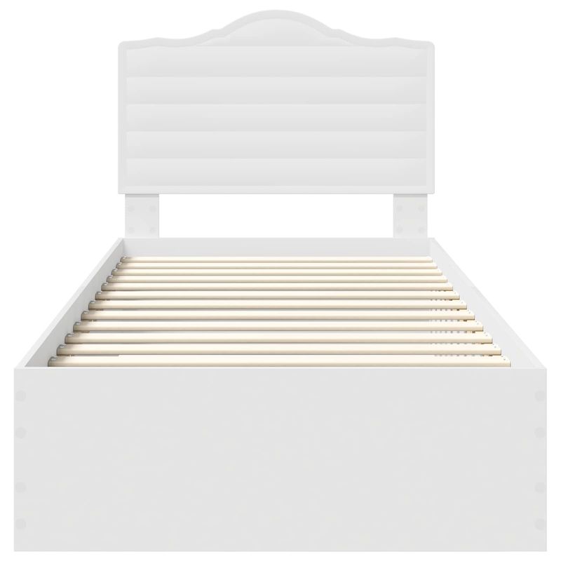 Casa si Gradina - Mobilier - Paturi si accesorii - Paturi - Cadru de pat cu headboard Alb 90 x 190 cm Lemn compozit - Infinity.ro