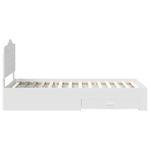 Casa si Gradina - Mobilier - Paturi si accesorii - Paturi - Cadru de pat cu headboard Alb 90 x 190 cm Lemn compozit - Infinity.ro