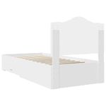 Casa si Gradina - Mobilier - Paturi si accesorii - Paturi - Cadru de pat cu headboard Alb 90 x 190 cm Lemn compozit - Infinity.ro