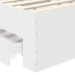 Casa si Gradina - Mobilier - Paturi si accesorii - Paturi - Cadru de pat cu headboard Alb 90 x 190 cm Lemn compozit - Infinity.ro