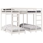 Casa si Gradina - Mobilier - Paturi si accesorii - Paturi - Cadru de pat supraetajat triplu Alb 160 x 200 cm - Infinity.ro
