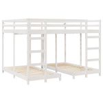 Casa si Gradina - Mobilier - Paturi si accesorii - Paturi - Cadru de pat supraetajat triplu Alb 160 x 200 cm - Infinity.ro