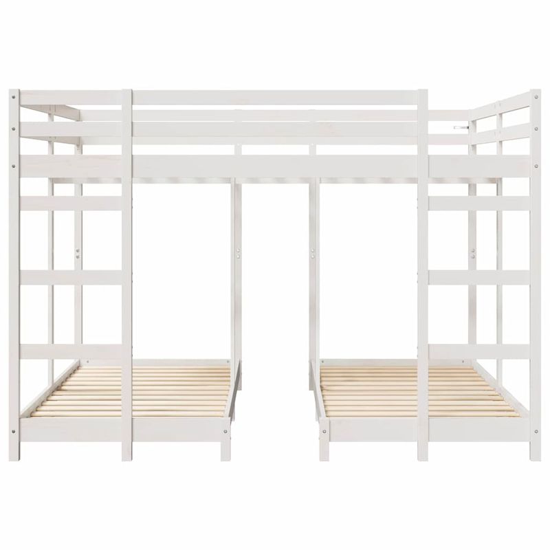 Casa si Gradina - Mobilier - Paturi si accesorii - Paturi - Cadru de pat supraetajat triplu Alb 160 x 200 cm - Infinity.ro