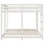 Casa si Gradina - Mobilier - Paturi si accesorii - Paturi - Cadru de pat supraetajat triplu Alb 160 x 200 cm - Infinity.ro