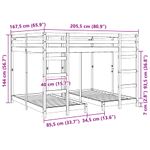 Casa si Gradina - Mobilier - Paturi si accesorii - Paturi - Cadru de pat supraetajat triplu Alb 160 x 200 cm - Infinity.ro