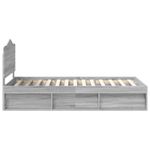 Casa si Gradina - Mobilier - Paturi si accesorii - Paturi - Cadru de pat Gri Sonoma 75 x 190 cm Lemn de pin masiv - Infinity.ro